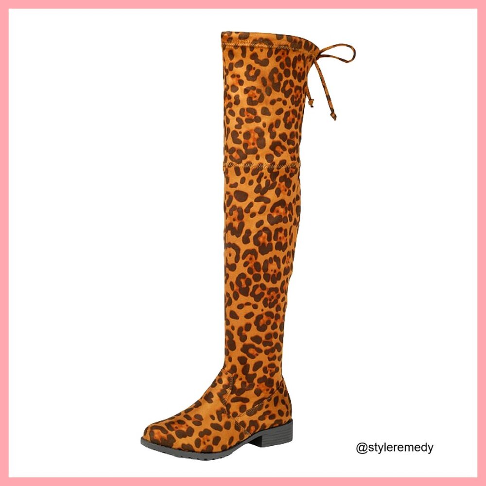 Faux Suede Over The Knee Thigh High Flat Boots